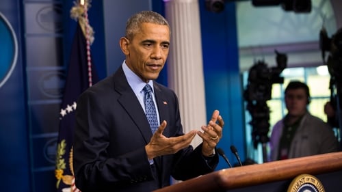 Barack Obama was speaking at his last press conference as US President
