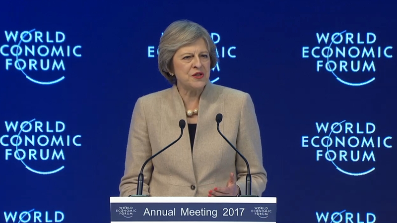 Theresa May said she wants a bold and ambitious trade agreement between the UK and the EU