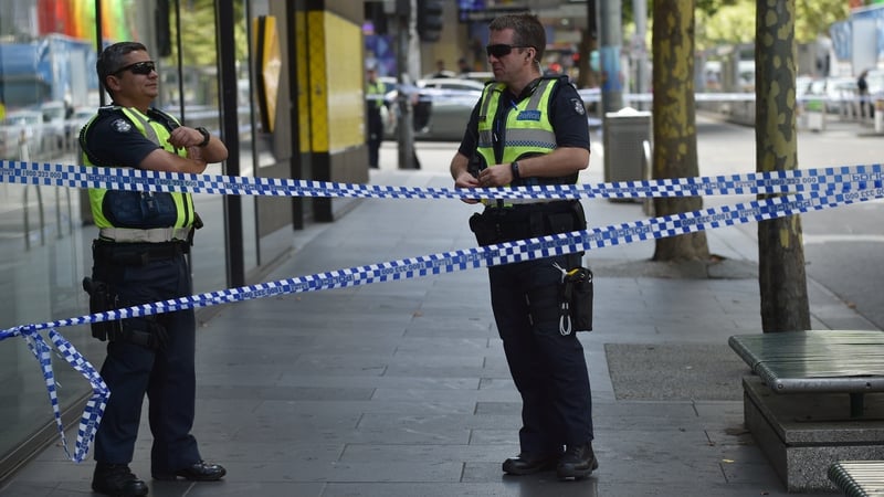 Police cordon off the street after the incident