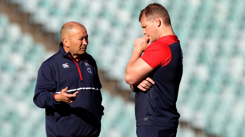 England head coach Jones (left) has kept faith with Dylan Hartley