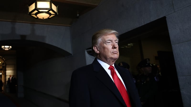 Donald Trump arriving at his inauguration as US president for the first time in January 2017. Photo: Getty Images