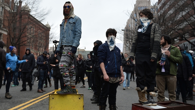 Protests took place in Washington DC