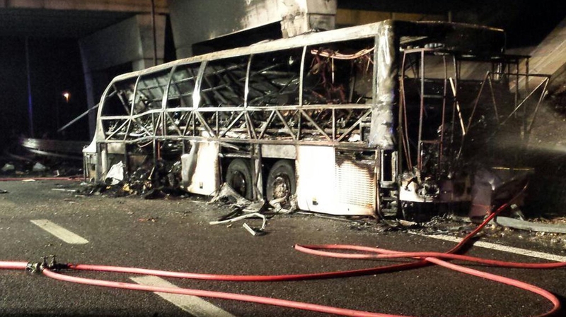 Hungarian students were returning to Budapest from a school trip from France