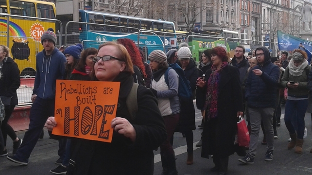 Thousands of people took to the streets of Dublin to show their support