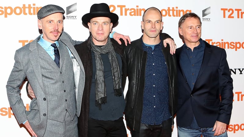 Together again - Ewen Bremner, Ewan McGregor, Jonny Lee Miller and Robert Carlyle at T2: Trainspotting's world premiere