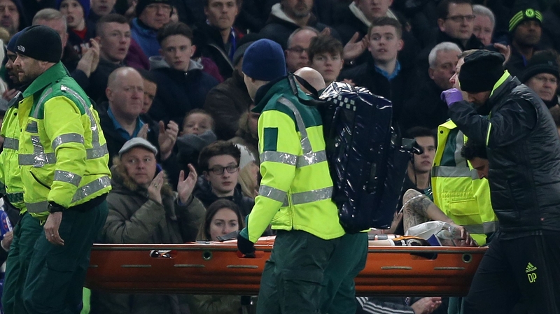 Ryan Mason had a clash of heads with Gary Cahill