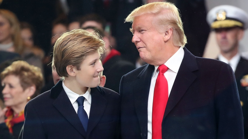 Donald Trump and his 10-year-old son Barron