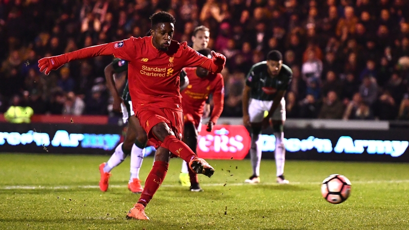 Origi misses a penalty against Plymouth in the FA Cup