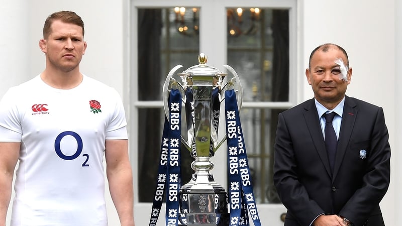 Dylan Hartley and Eddie Jones at today's RBS 6 Nations launch