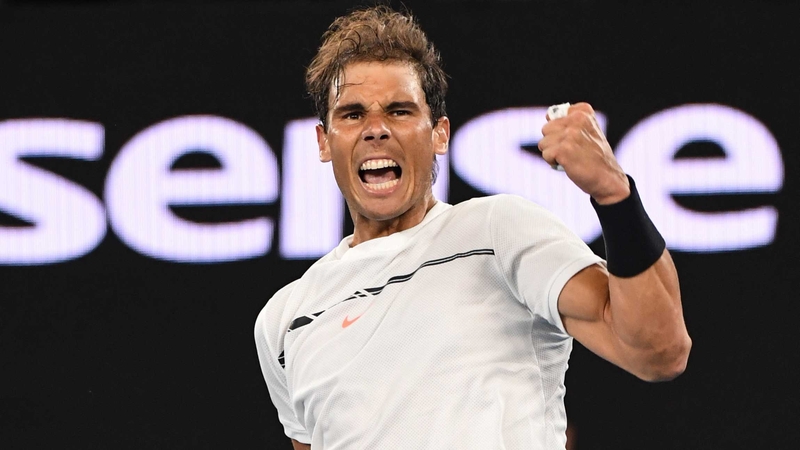 Rafael Nadal celebrates victory