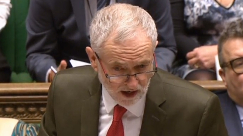 Jeremy Corbyn told the Commons the police officer had died