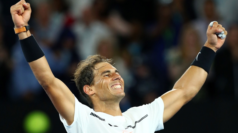 Nadal celebrates in Australia