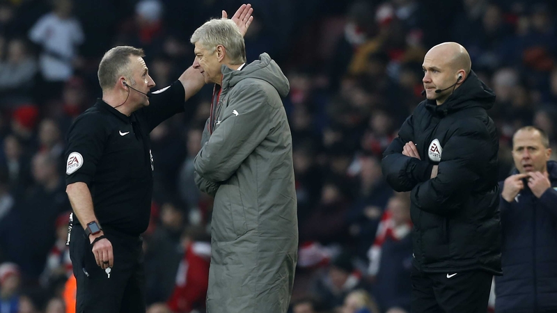 Jonathan Moss sends Arsene Wenger to the stands
