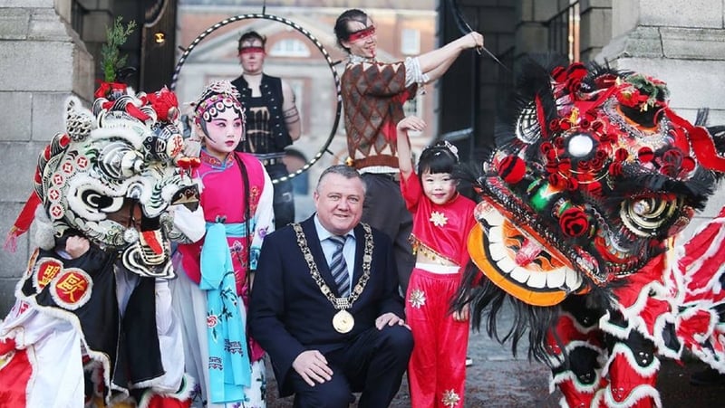 Lord Mayor of Dublin Brendan Carr launches the Dublin Chinese New Year Festival