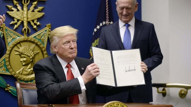 Donald Trump described the signing of the order for tighter vetting as 'big stuff'