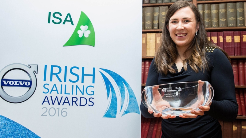 Annalise Murphy with her Sailor of the Year trophy