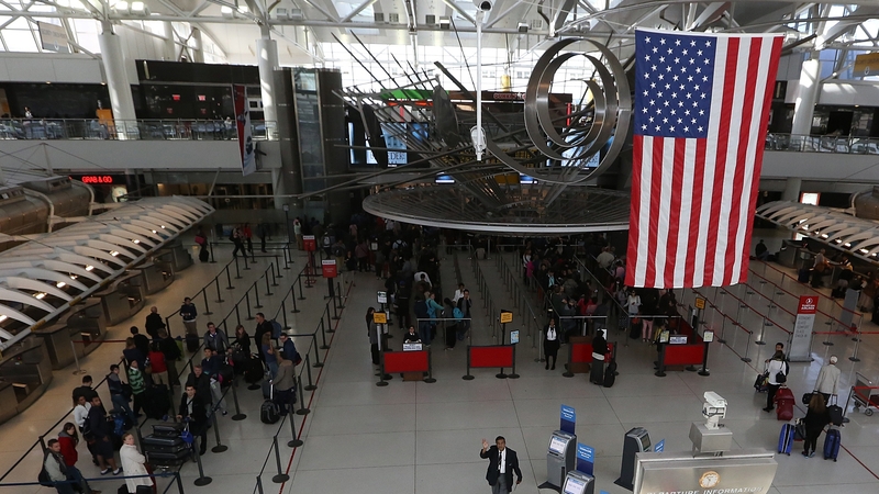 The two men had visas to enter the US but were detained last night at John F Kennedy Airport