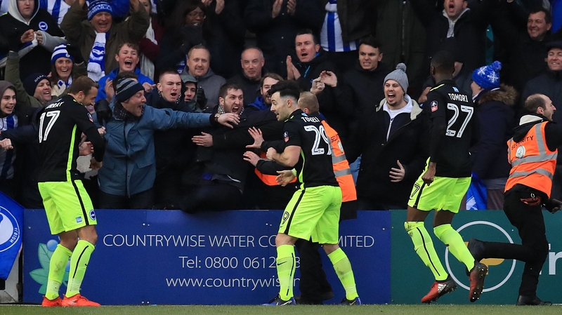 Richie Towell celebrates his first goal for the club