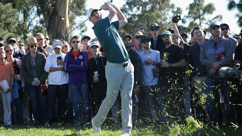 Justin Rose on the 18th hole at Torrey Pines