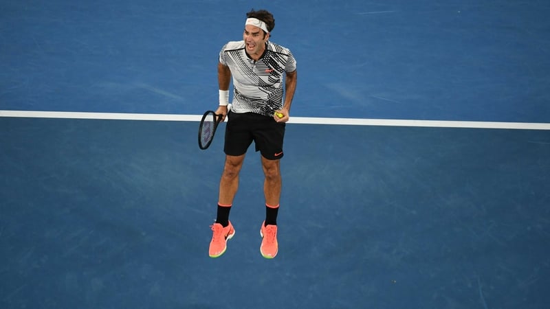 Roger Federer fired down 20 aces to Rafael Nadal's four on Rod Laver Arena