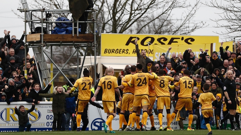 Sutton shocked Leeds in the last round of the Cup