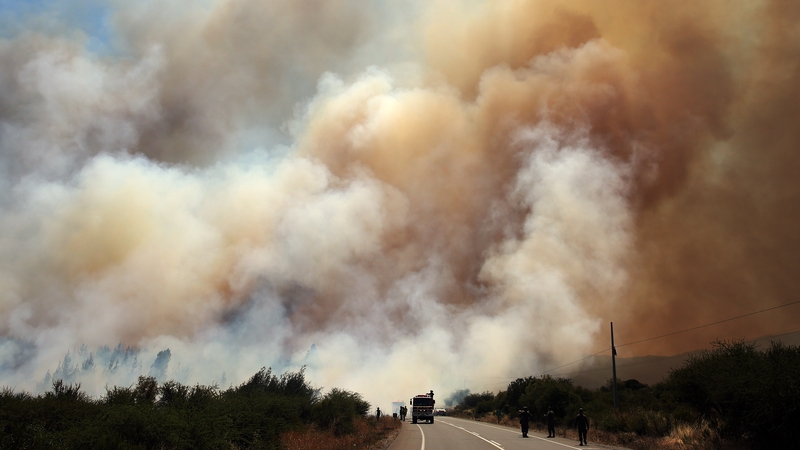The fires have raged across seven regions in Chile for nearly two weeks