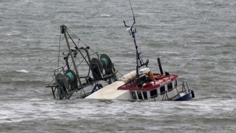 The Skerries RNLI team helped the crew onto their lifeboat (Pic: Skerries Coast Guard)