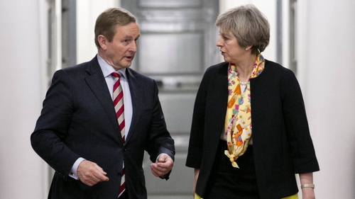 Enda Kenny and Theresa May spoke on the phone this morning (File pic)