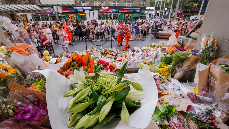 Hundreds of people left tributes at the site