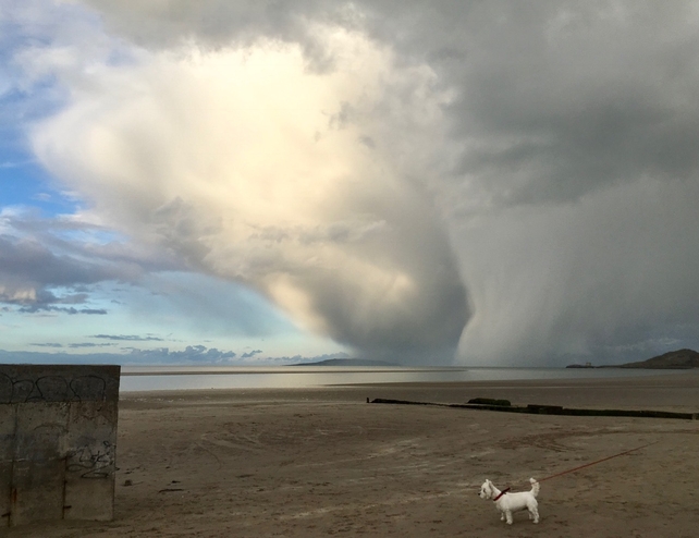 Stormy clouds over Lambay Island