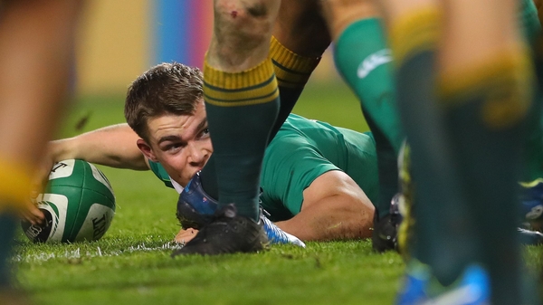 Garry Ringrose scored his first international try against Australia in November