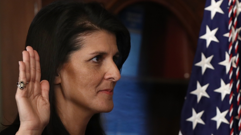 Nikki Haley's remarks came amid speculation over new US President Donald Trump's intentions towards Russia