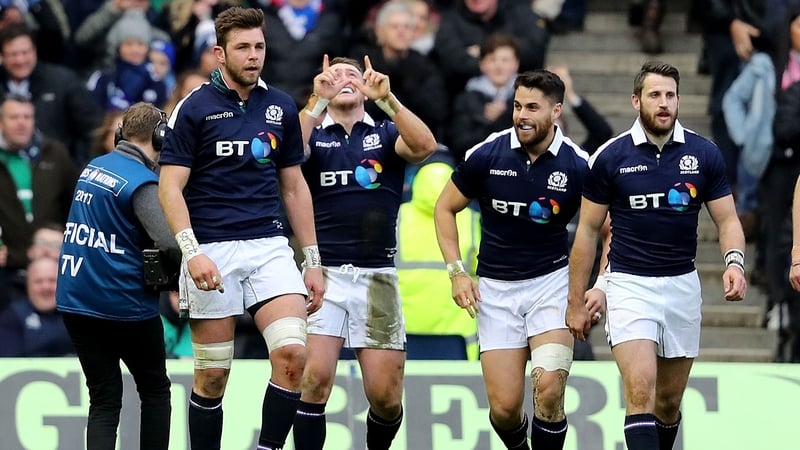 Scotland celebrate a first-half try