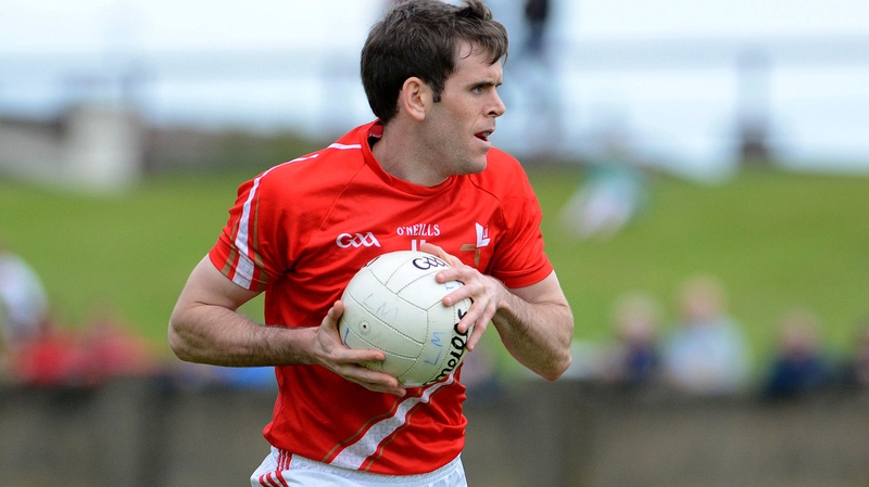 Goal-scorer Paraic Smith had a massive influence on this game for Louth from centre-forward