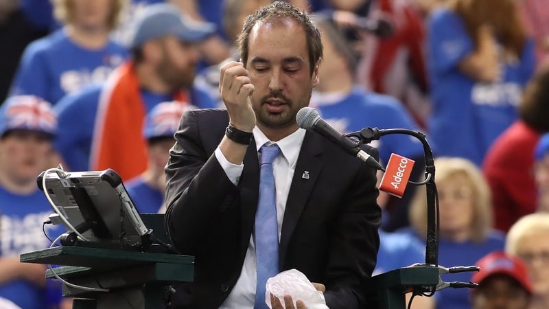 Arnaud Gabas was hit directly in the eye, albeit by accident, from the ball that was unleashed by Canada's Denis Shapovalov
