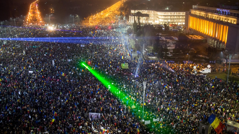 There have been six nights of noisy protests across Romania