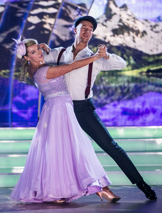 Week 5: Katherine Lynch looked so elegant in lavender last night. Her foxtrot was described as West Side Story-Leitrim Style.