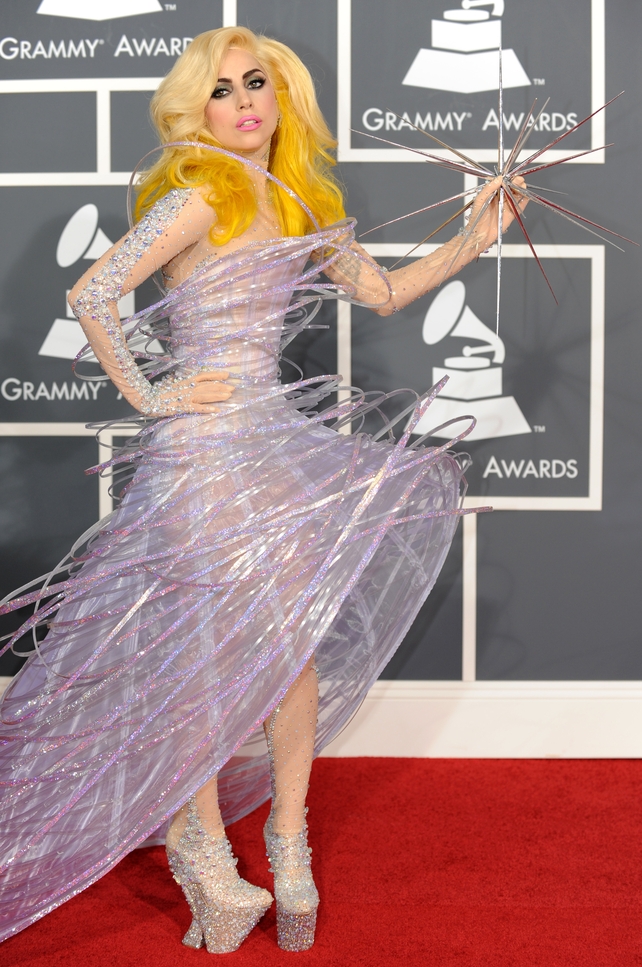 10. Here is a famous outfit by Giorgio Armani at the Grammy Awards in 2010. A cosmic piece of art.