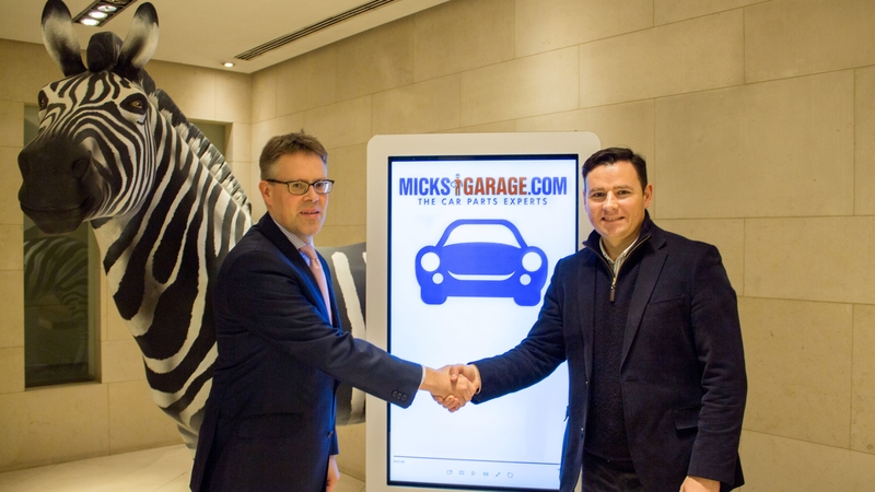Investec's Nigel Poynton and MicksGarage.com's Ciaran Crean announce new round of funding