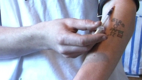 The goal is to combat drug users injecting in public