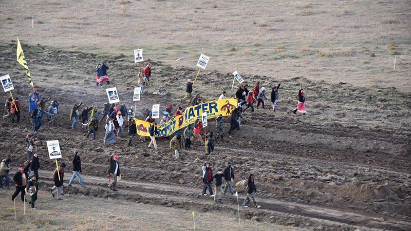 Thousands of people had protested in a bid to block the pipeline's planned route