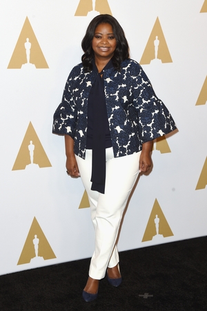 Octavia Spencer looked fabulous in florals.