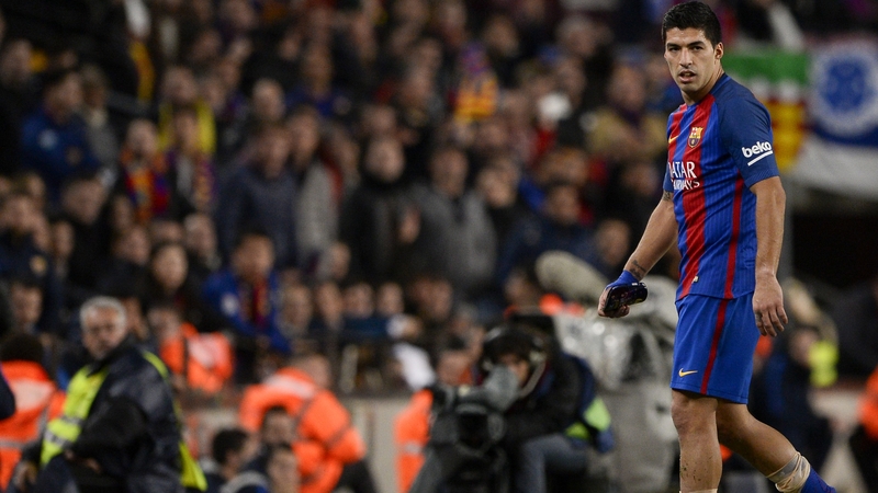 Suarez was dismissed for a second bookable offence against Atletico
