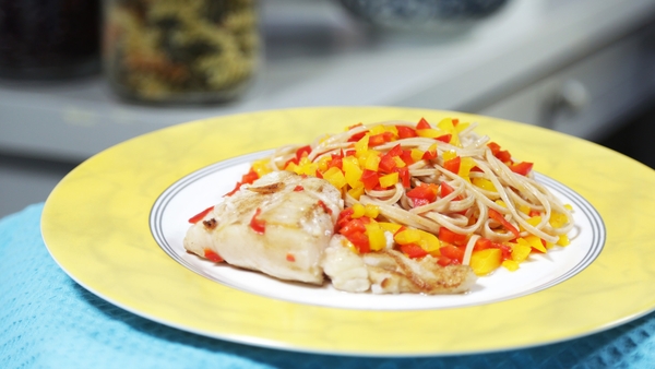OT: Chilli lime cod with wholewheat noodles