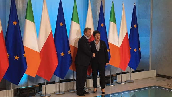 Enda Kenny with his Polish counterpart Beata Szydło