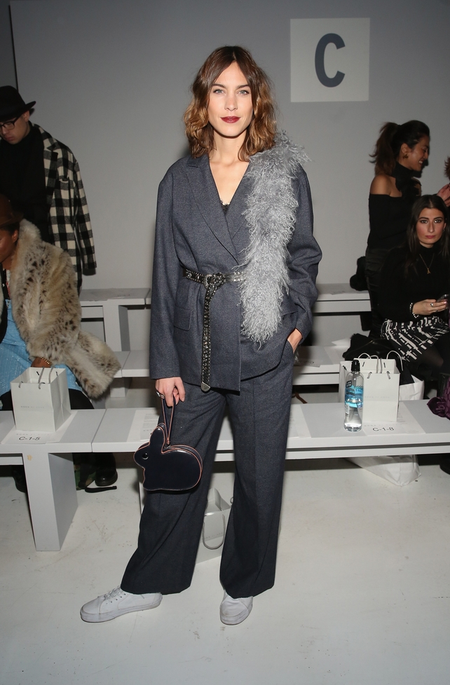 Thursday Day 1: The beautiful and cool Alexa Chung always on point at the Noon By Noor fashion show.