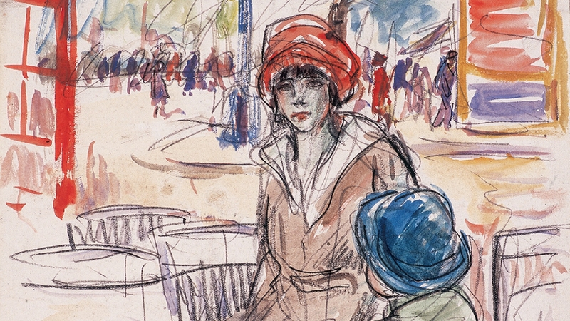 Detail from: Brother and Sister at at Café Hultskampf (1914)