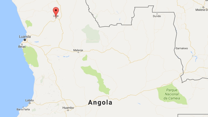 The stampede occurred in the northern city of Uige in Angola (Pic: Google Maps)