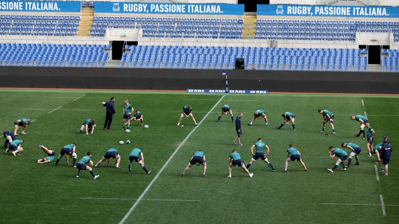 Ireland train at Stadio Olimpico on Friday