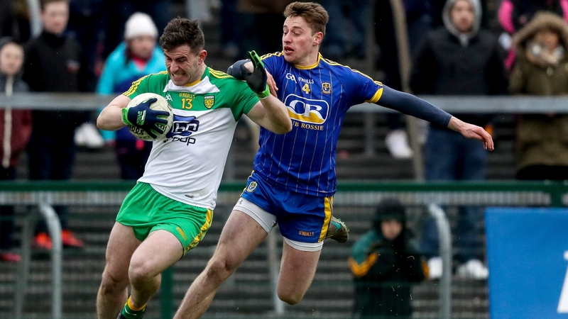 Donegal's Patrick McBrearty with Niall McInerney